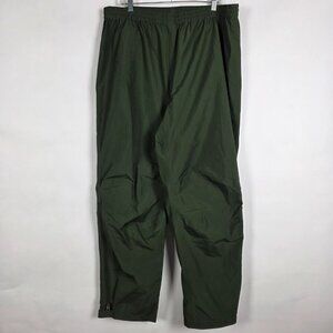 Cabelas Goretex Paclite Shell Outdoor Hiking Waterproof Mens XL Green Pants